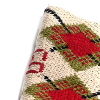 Gucci Wool Knit Scarf Beige Red 10 of 10