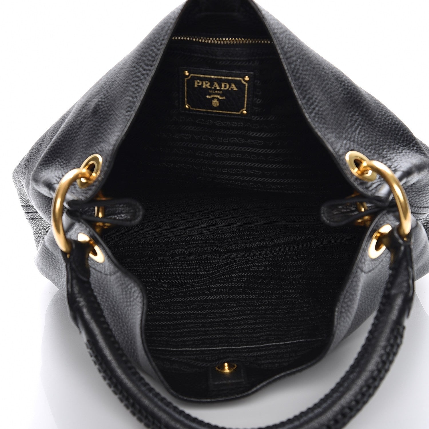 Prada Vitello Daino Hobo Nero Black 5 of 10