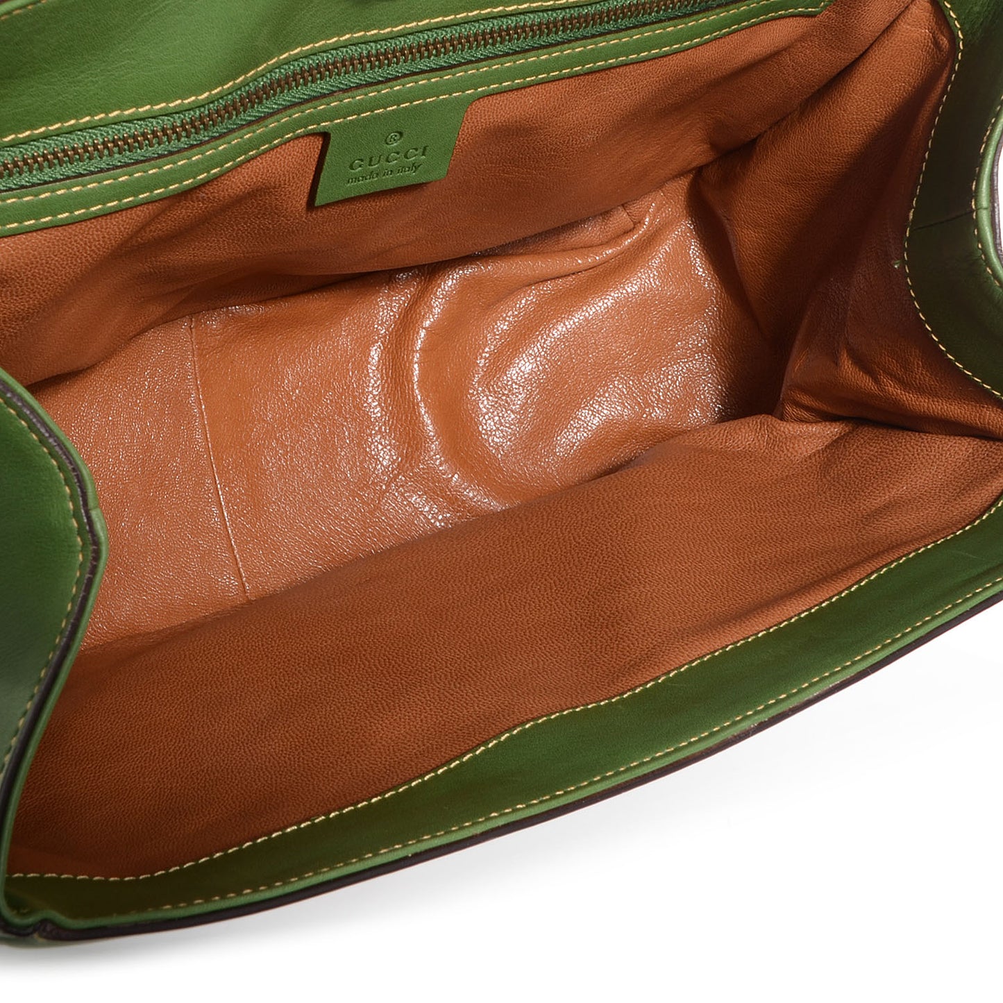 Leather Horsebit Chain Flap Bag Green