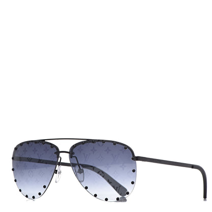 Louis Vuitton Monogram The Party Aviator Sunglasses Z0971U Black 1 of 10