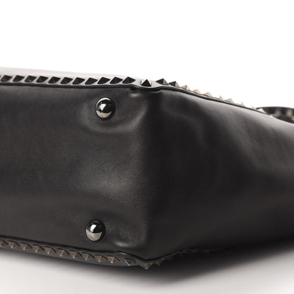 Valentino Garavani Vitello Medium Rockstud Tote Black 6 of 9