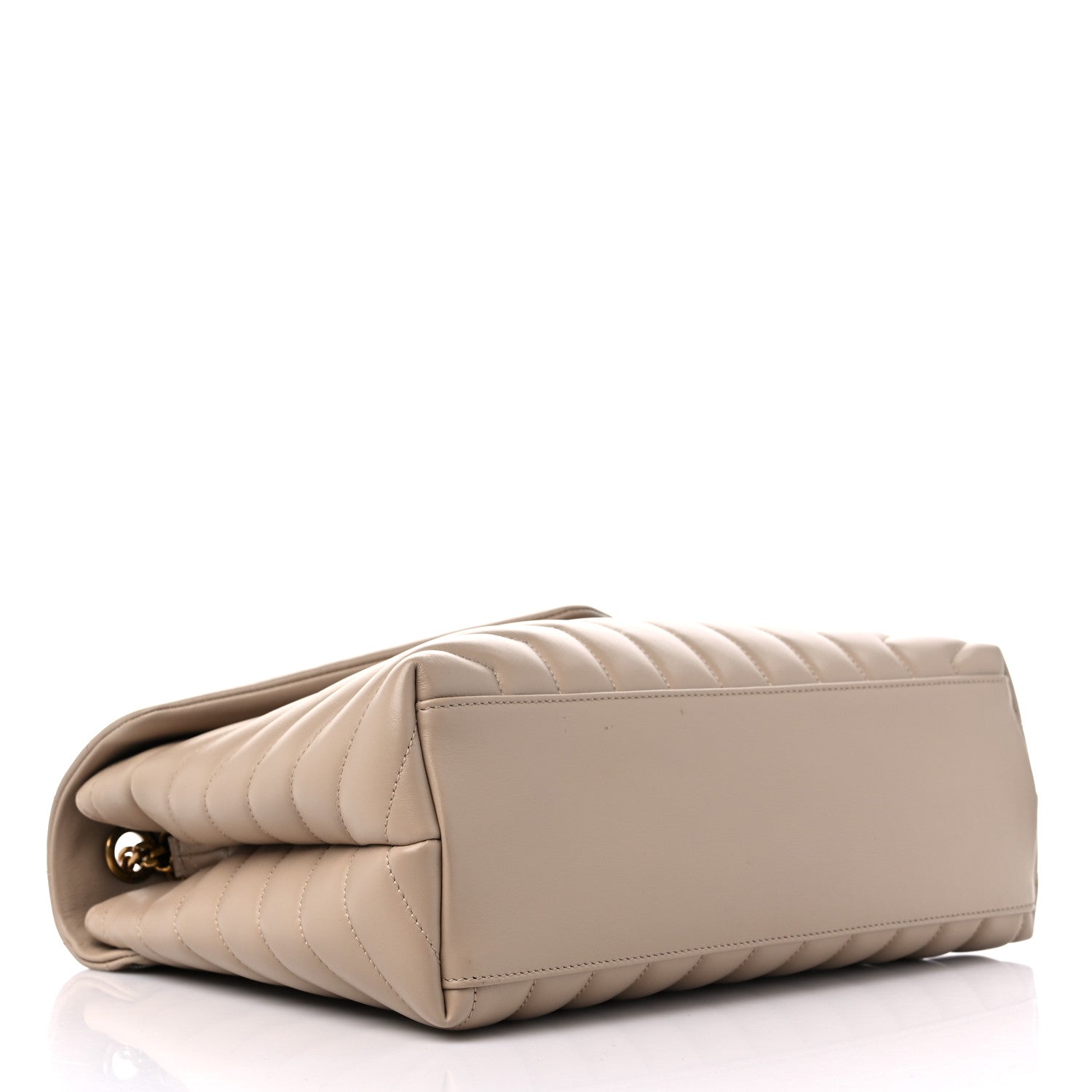 Saint Laurent Calfskin Y Quilted Monogram Medium Loulou Chain Satchel Light Natural 4 of 16