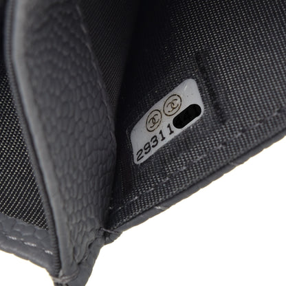 Chanel Caviar Chevron Quilted Boy Flap Card Holder Grey 8 of 9