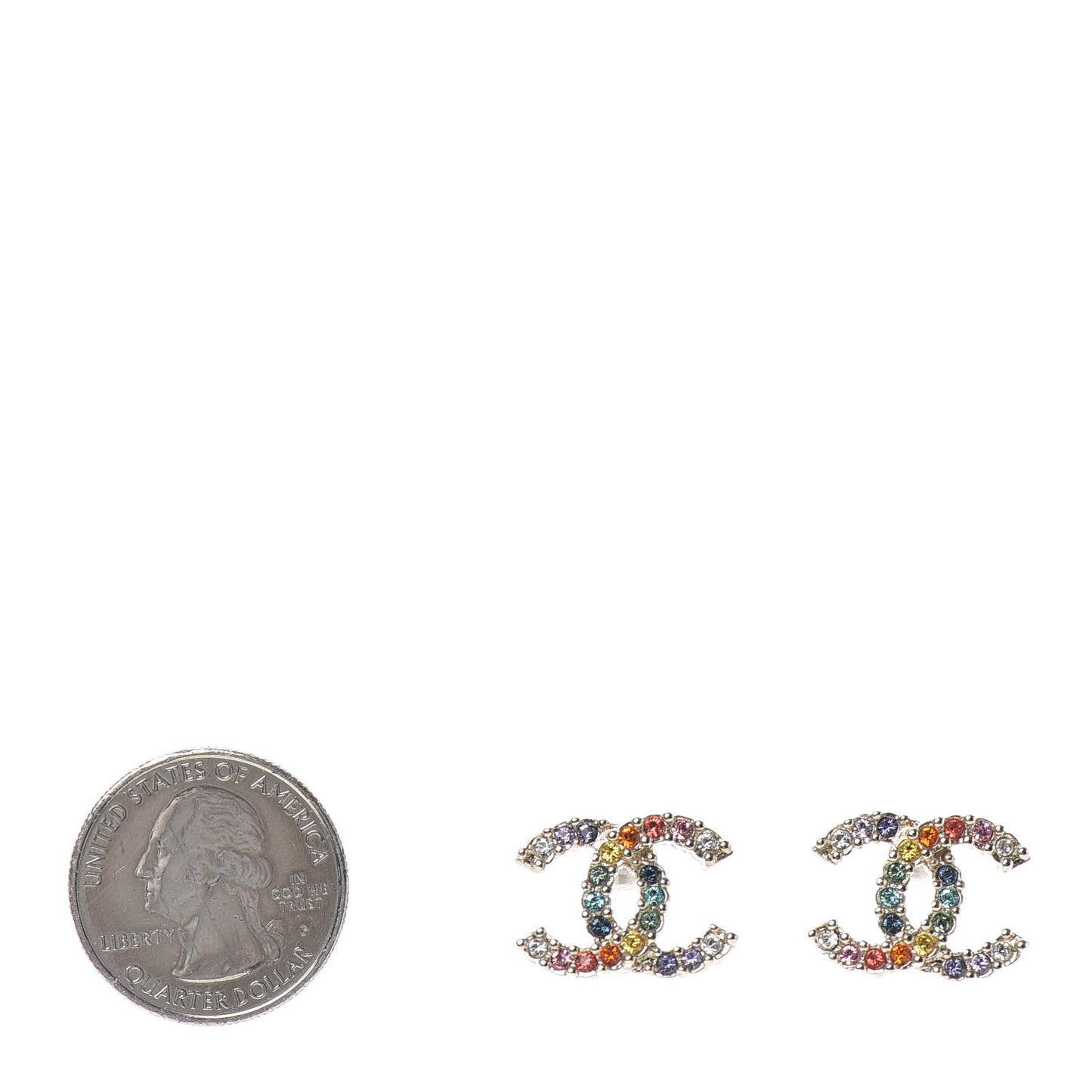 Crystal Over The Rainbow CC Earrings Gold Multicolor