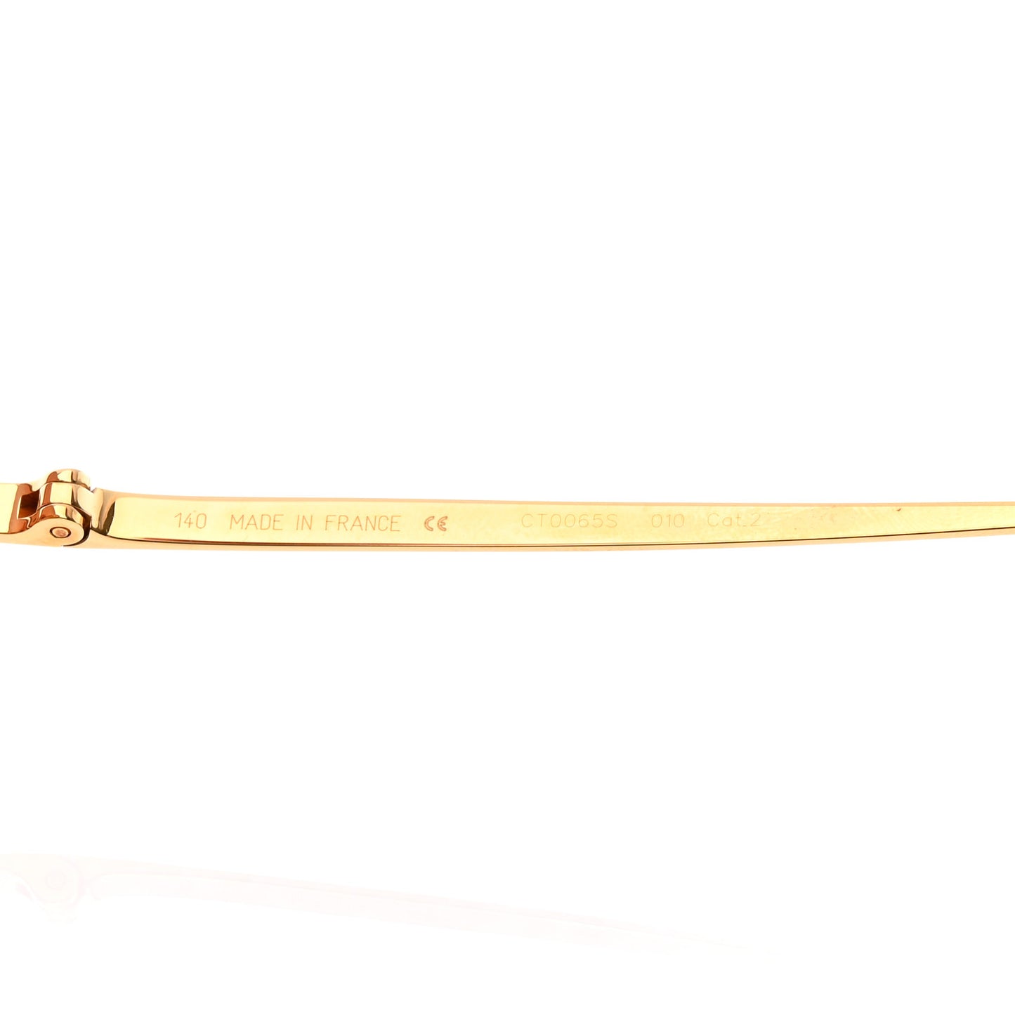 Santos de Cartier Aviator Sunglasses CT0065S Gold