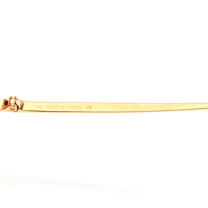 Cartier Santos de Cartier Aviator Sunglasses CT0065S Gold 6 of 8