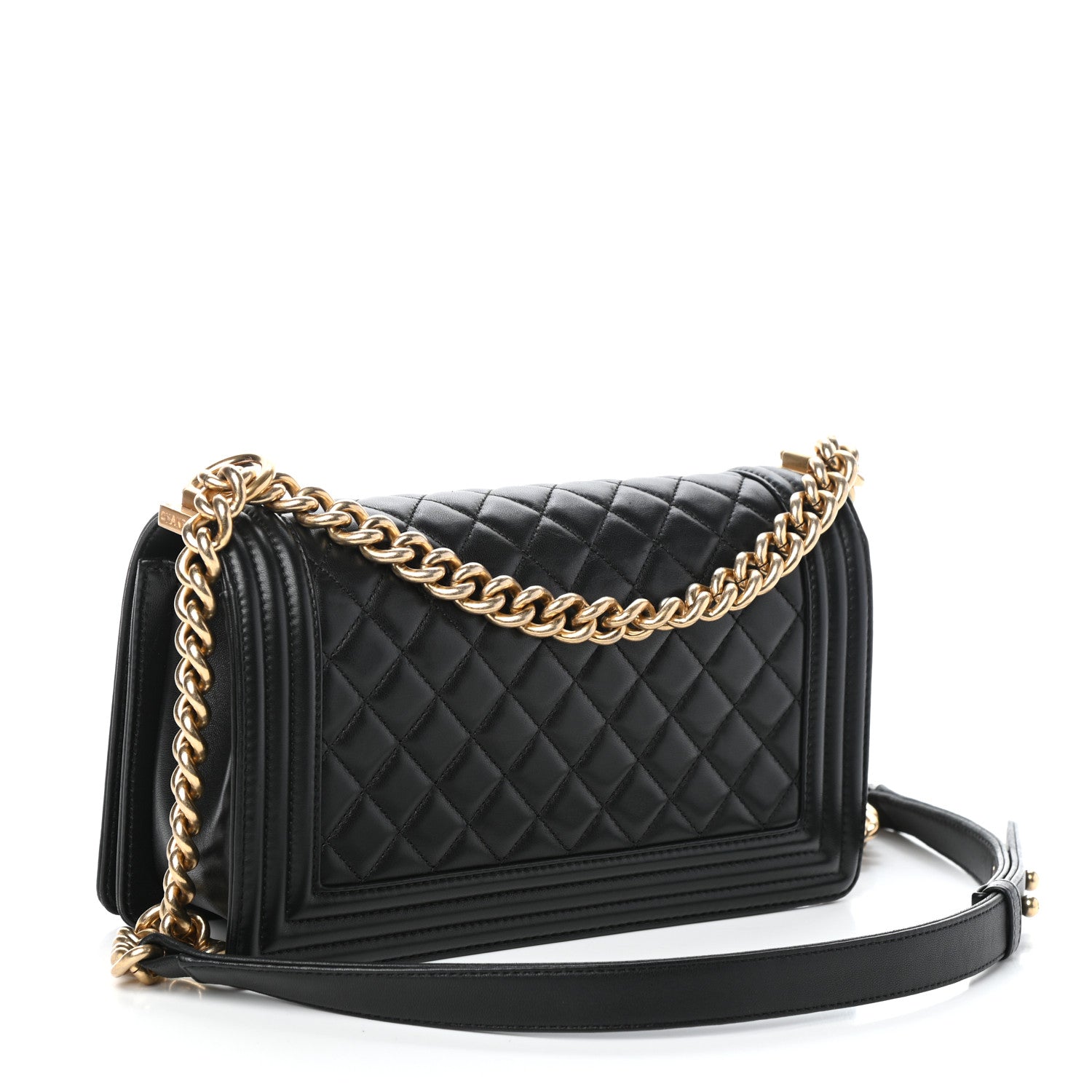 Chanel Lambskin Quilted Medium Boy Flap Black 3 of 10