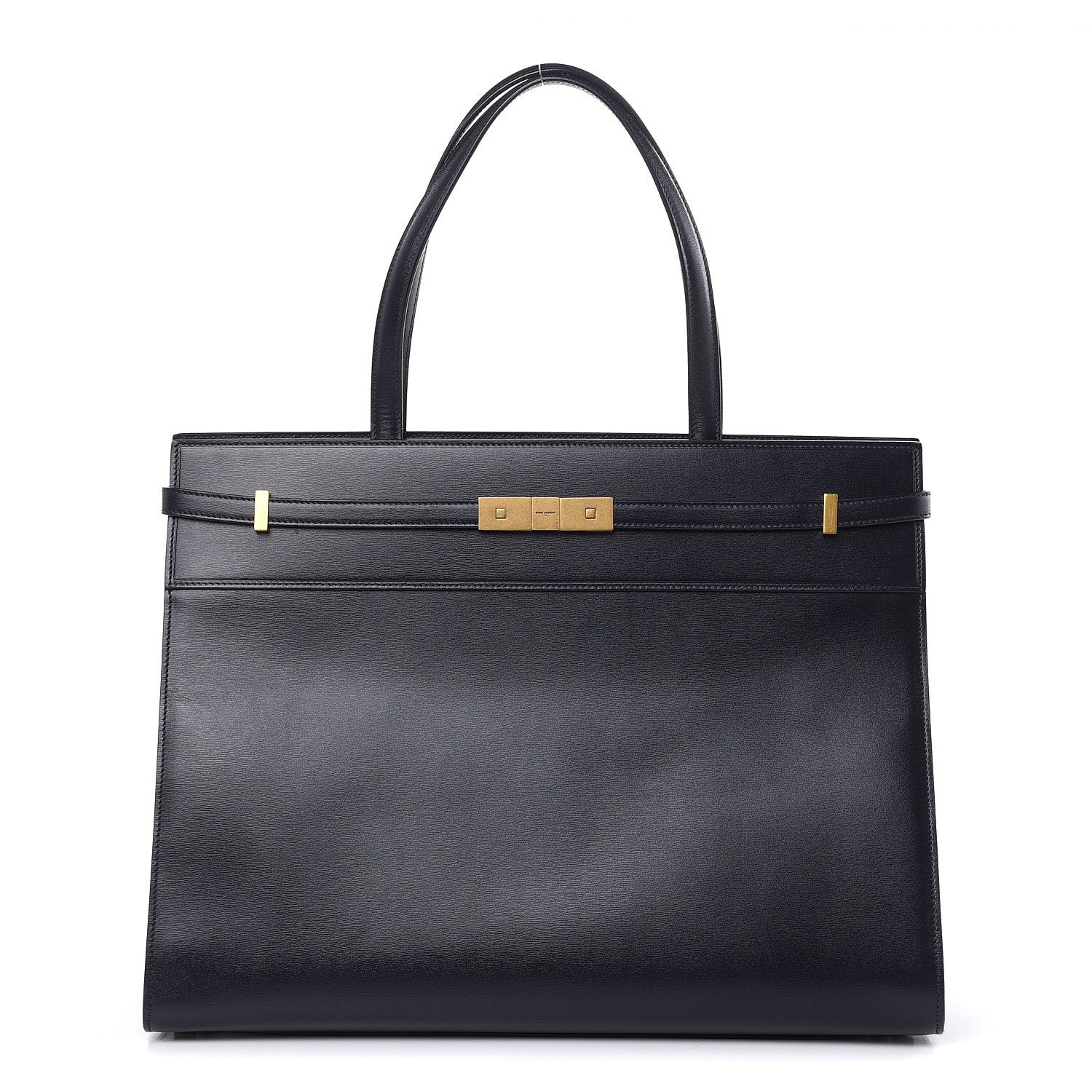 Saint Laurent Calfskin Medium Manhattan Shopper Tote Dark Notte 1 of 8