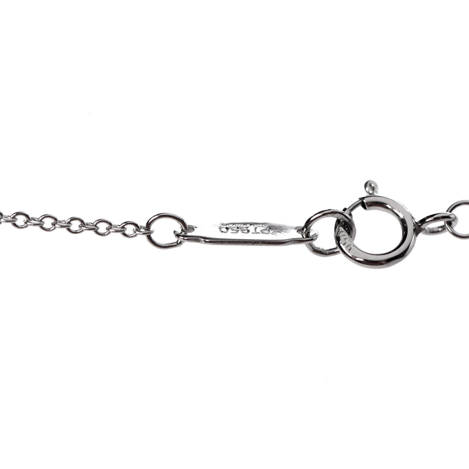 Tiffany Platinum Diamond Mini Heart Pendant Necklace 5 of 6