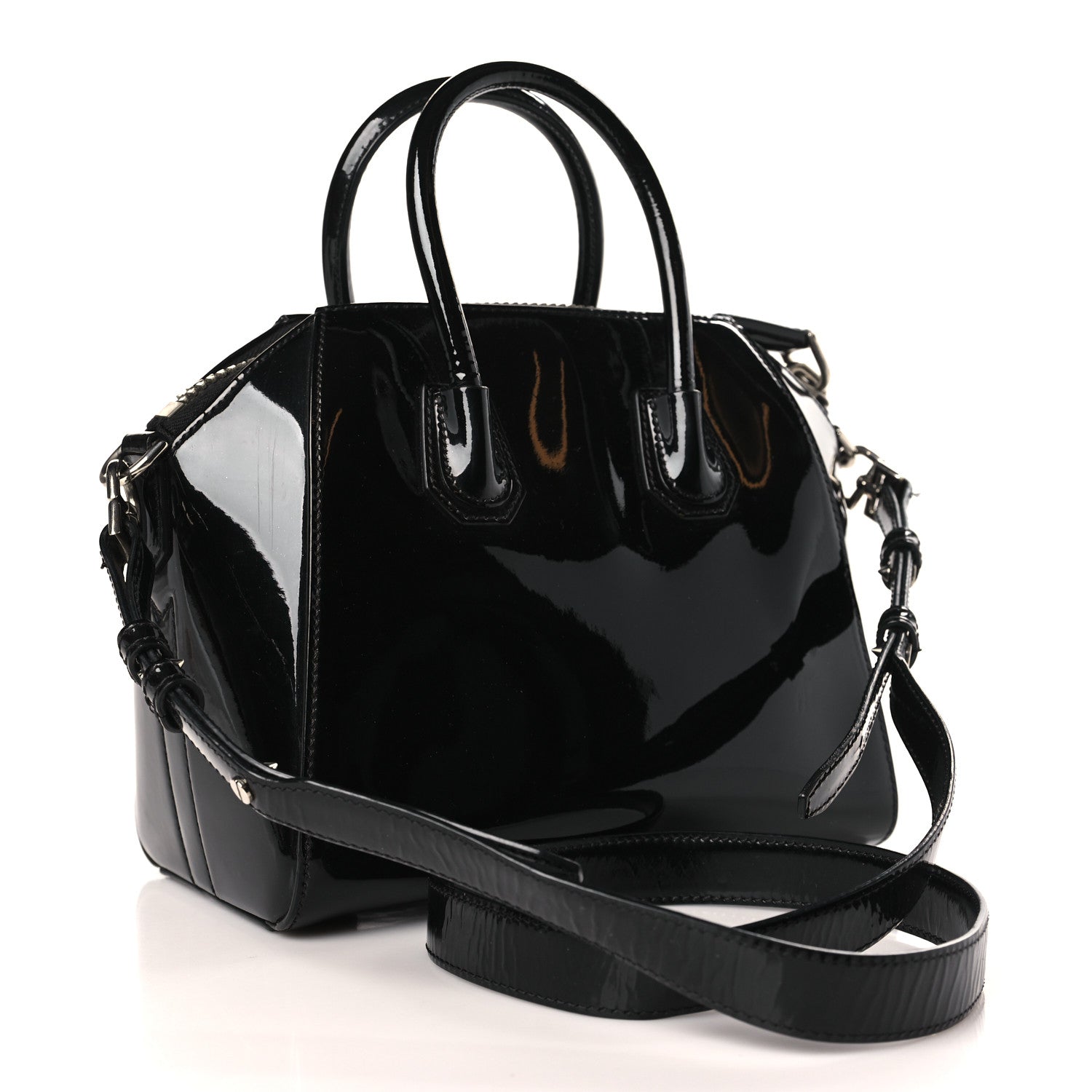 Givenchy Patent Calfskin Mini Antigona Black 3 of 9