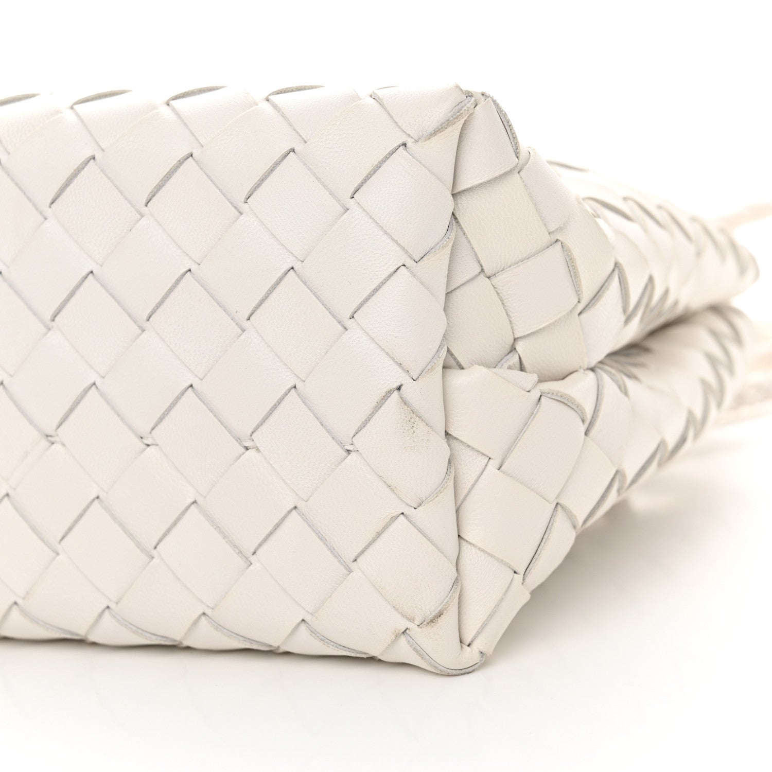 Bottega Veneta Nappa Intrecciato Small Andiamo Shoulder Bag White 9 of 11
