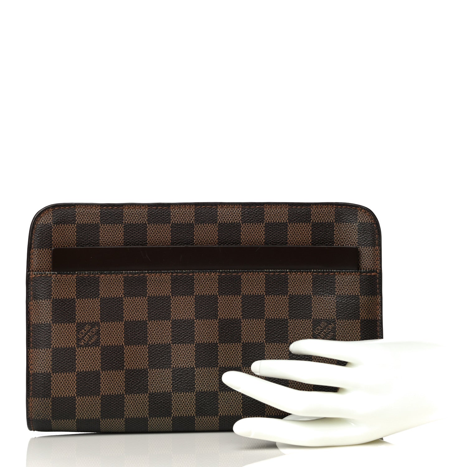 Louis Vuitton Damier Ebene Pochette Saint Louis Clutch 2 of 12