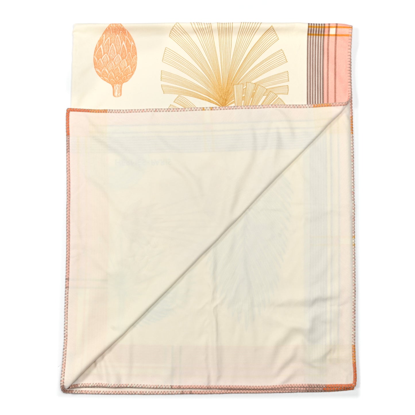 Wool Cashmere Palmarum Fortunei Blanket Rose Peche Jade