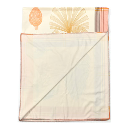 Hermes Wool Cashmere Palmarum Fortunei Blanket Rose Peche Jade 2 of 5