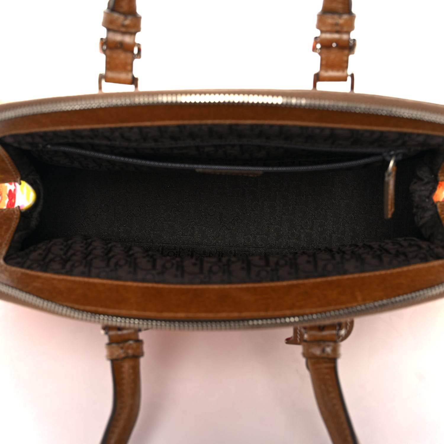 Christian Dior Canvas Floral Frame Satchel 4 of 12