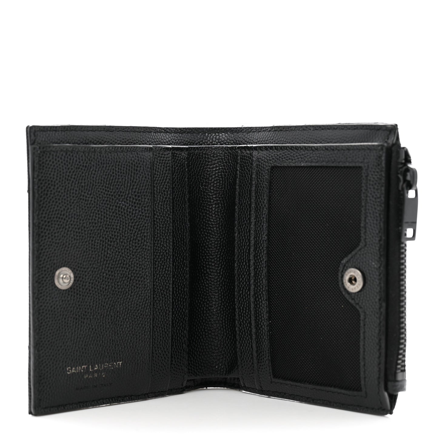 Grain De Poudre Matelasse Chevron Monogram Zipped Card Case Black