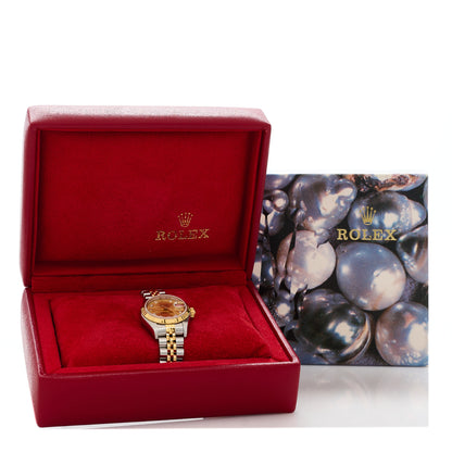 Rolex Stainless Steel 18K Yellow Gold Diamond 26mm Oyster Perpetual Datejust Watch Champagne 69173 5 of 5