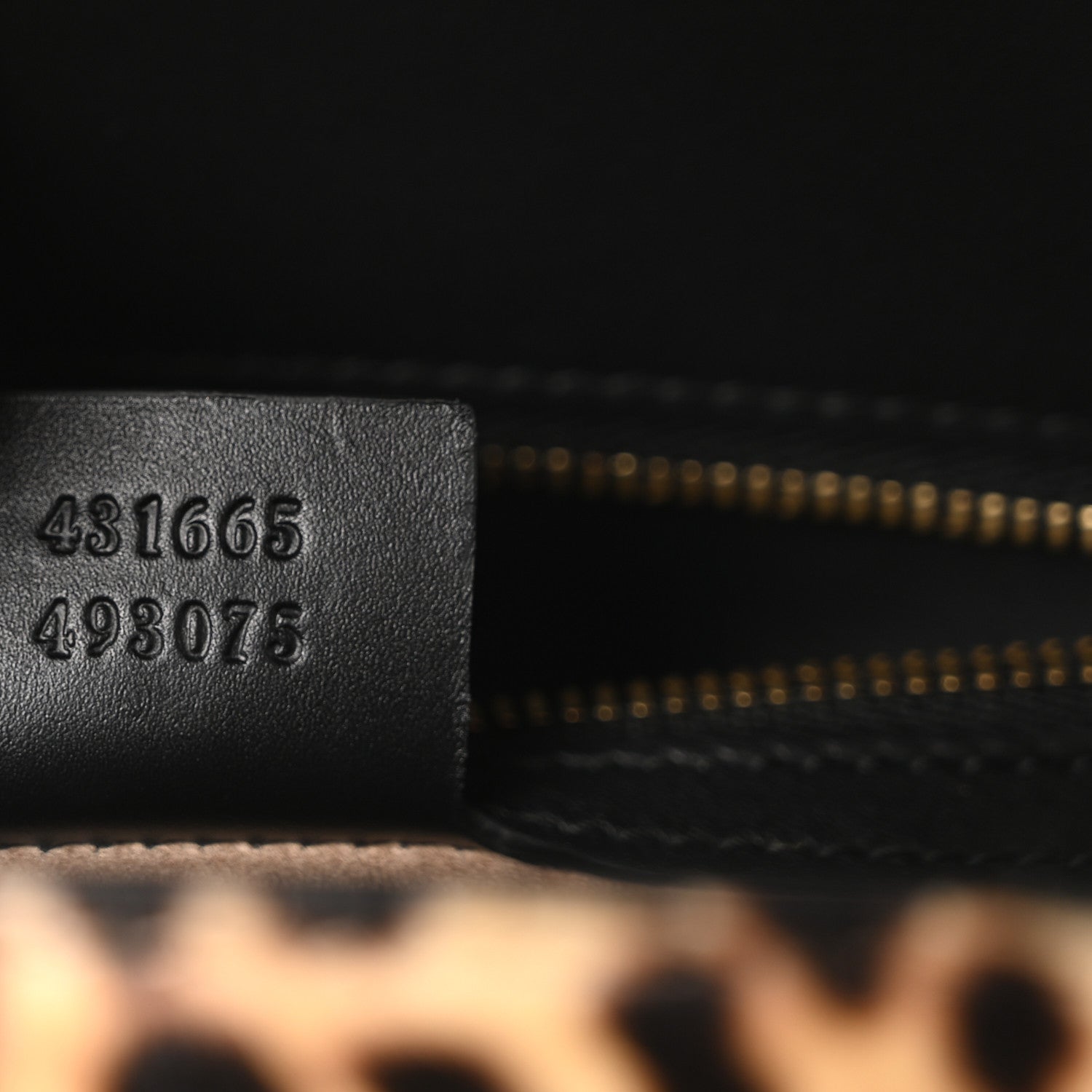 Gucci Calf Hair Leopard Print Medium Sylvie Top Handle Bag Naturale Black 7 of 10
