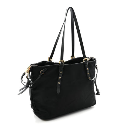 Prada Tessuto Nylon Saffiano Tote Black 3 of 10