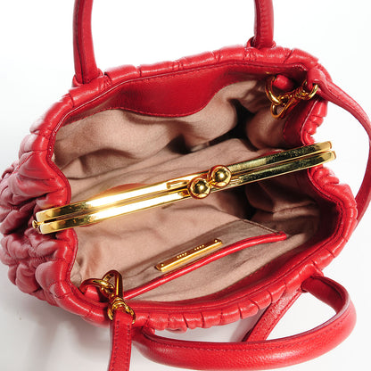 Miu Miu Matelasse Lux Mini Crossbody Tote Rubino 6 of 7