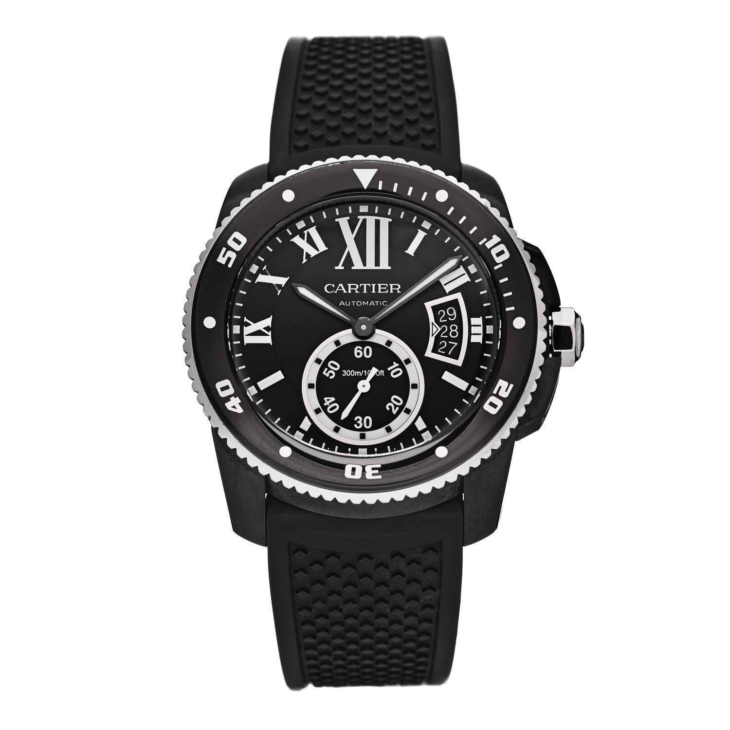 Cartier Stainless Steel Rubber 42mm Calibre de Cartier Diver Automatic Watch Black 1 of 4