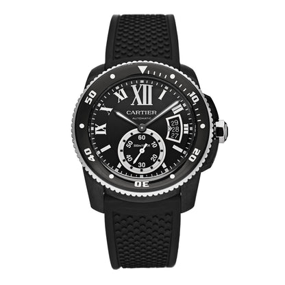 Cartier Stainless Steel Rubber 42mm Calibre de Cartier Diver Automatic Watch Black 1 of 4