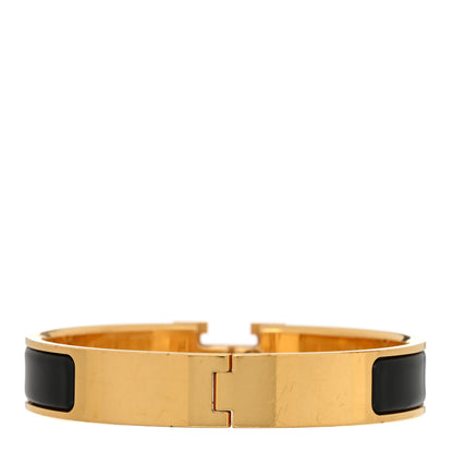 Hermes Enamel Narrow Clic Clac H Bracelet GM Black 4 of 5