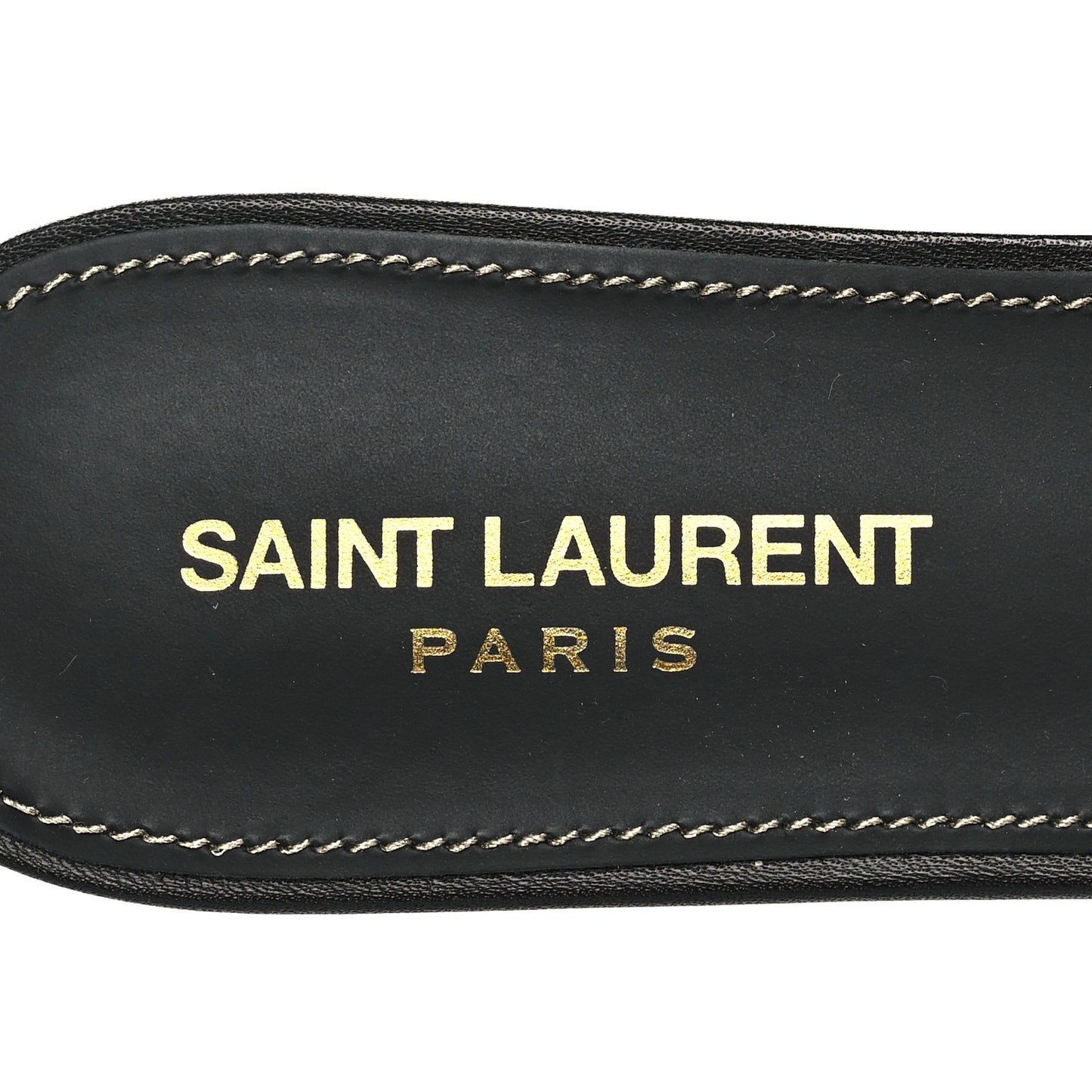 Calfskin Tribute 05 Slide Sandals 38.5 Black