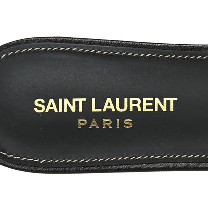 Saint Laurent Calfskin Tribute 05 Slide Sandals 38.5 Black 8 of 9