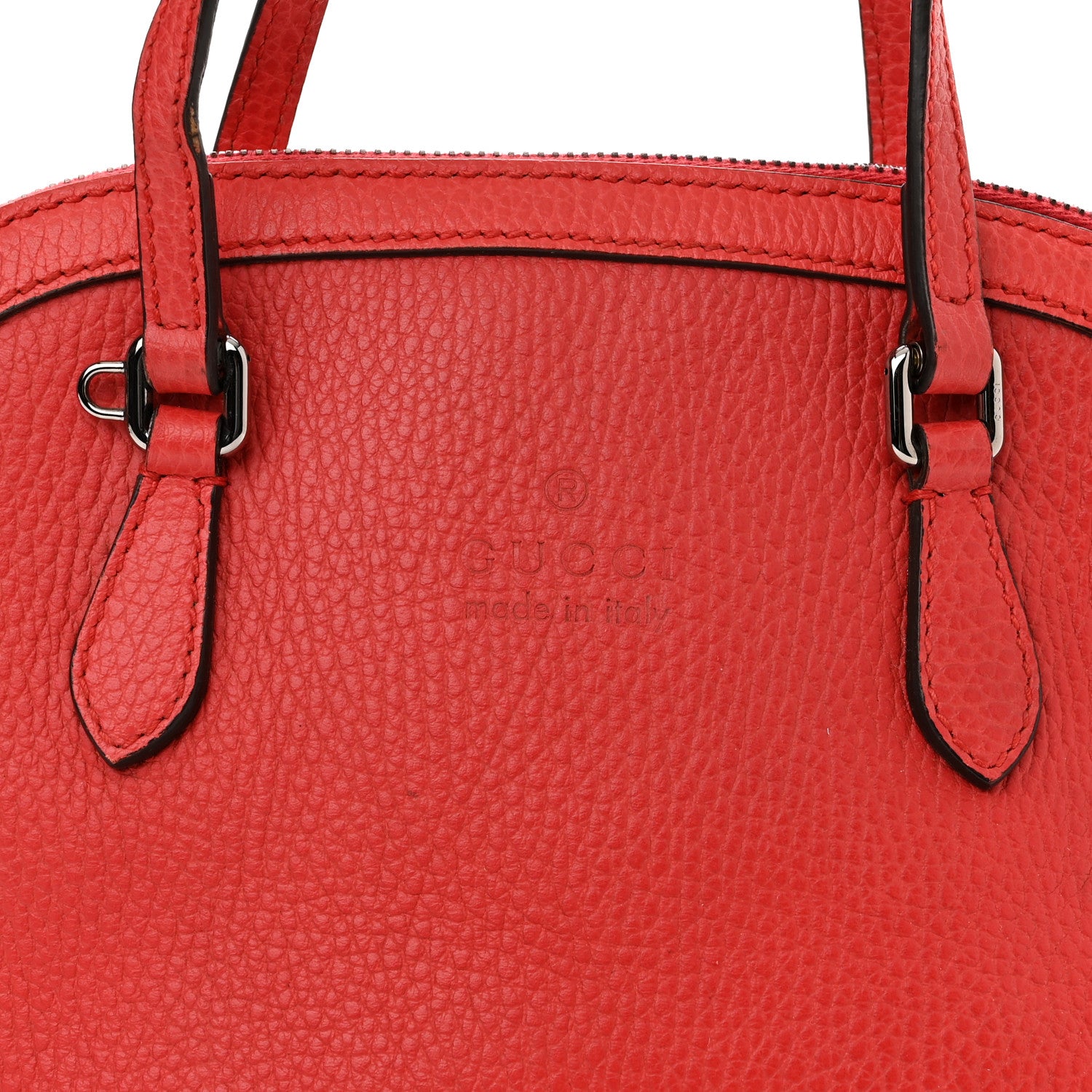 Gucci Calfskin Mini Dome Bag Sporting Red 7 of 11