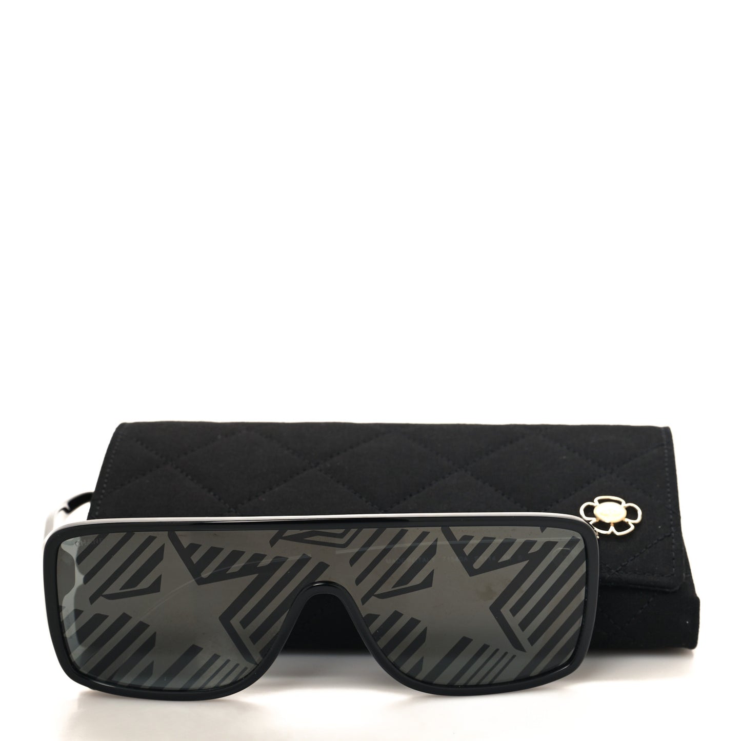 Acetate Shield 71540 Sunglasses Black