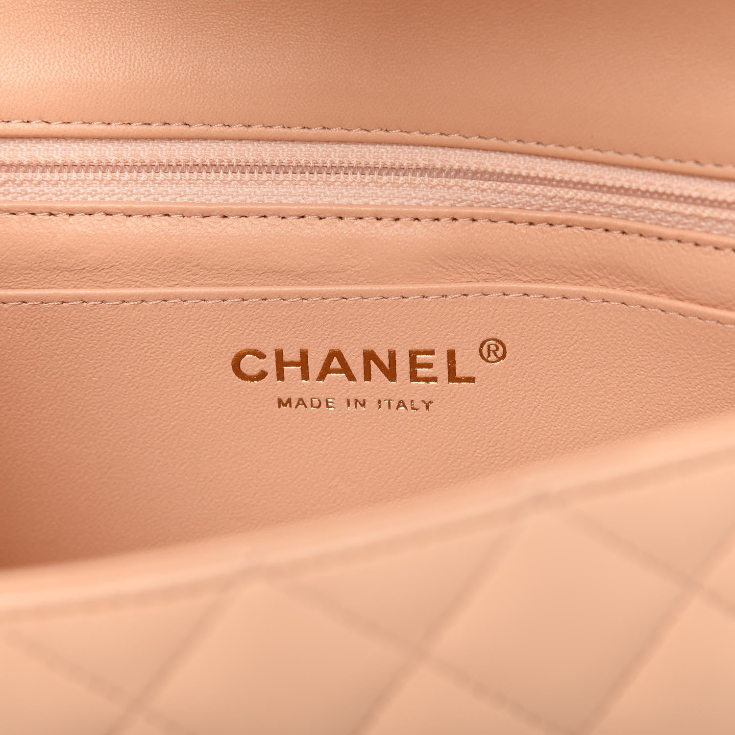 Chanel Lambskin Quilted Mini Rectangular Flap Beige 8 of 12