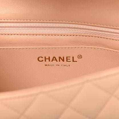 Chanel Lambskin Quilted Mini Rectangular Flap Beige 8 of 12