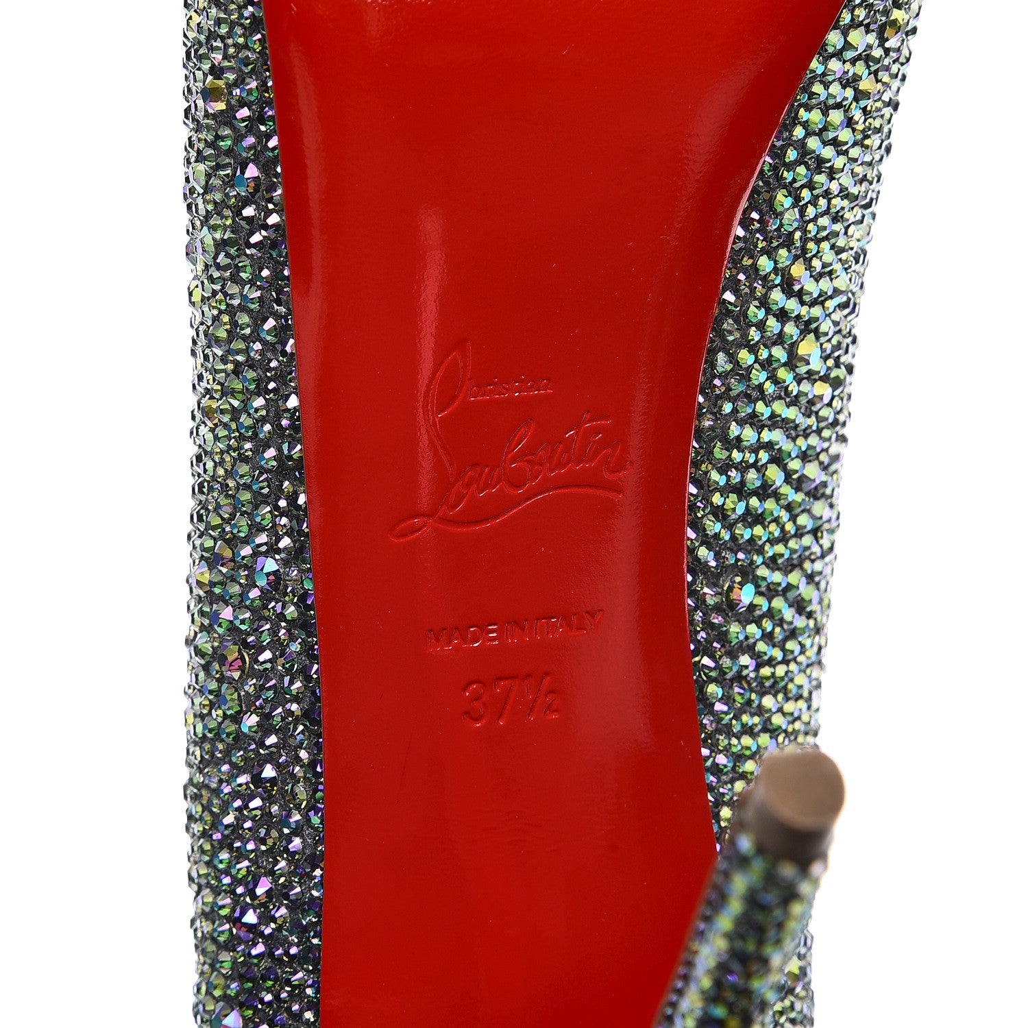 Christian Louboutin Suede Strass New Very Riche 120 Pumps 37.5 Crystal Paradise 6 of 9