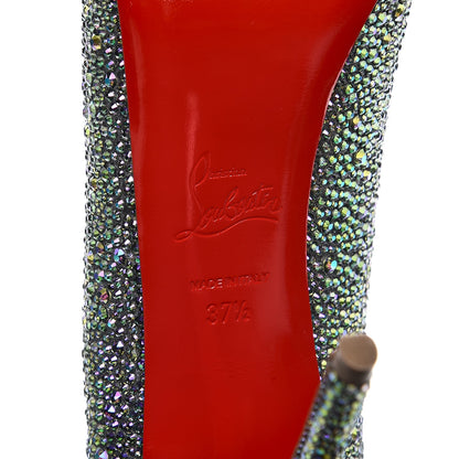 Christian Louboutin Suede Strass New Very Riche 120 Pumps 37.5 Crystal Paradise 6 of 9