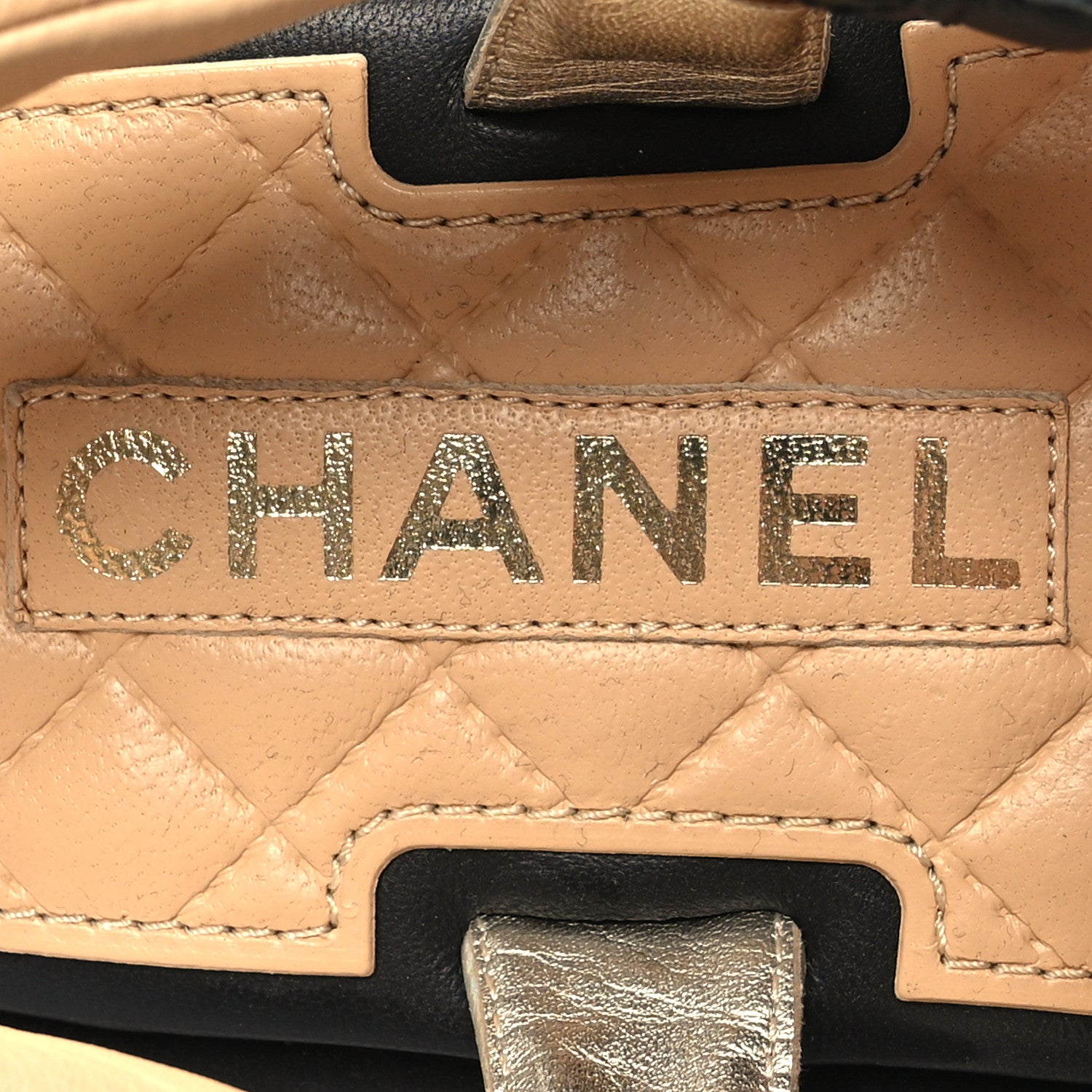 Chanel Lambskin Logo Platform Sandals 38 Beige Gold White 8 of 8
