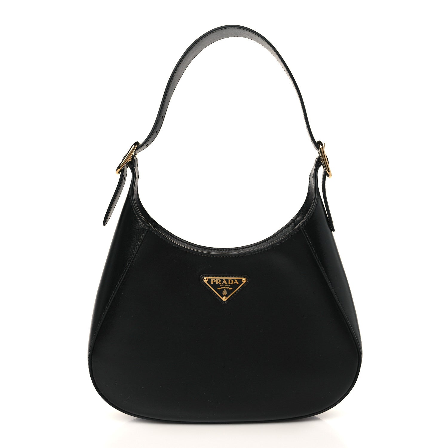 Prada Box Calfskin Shoulder Bag Black 1 of 7