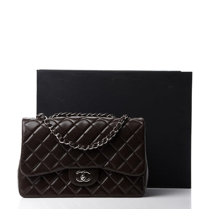 Chanel Caviar Quilted Jumbo Single Flap Dark Brown 11 of 11