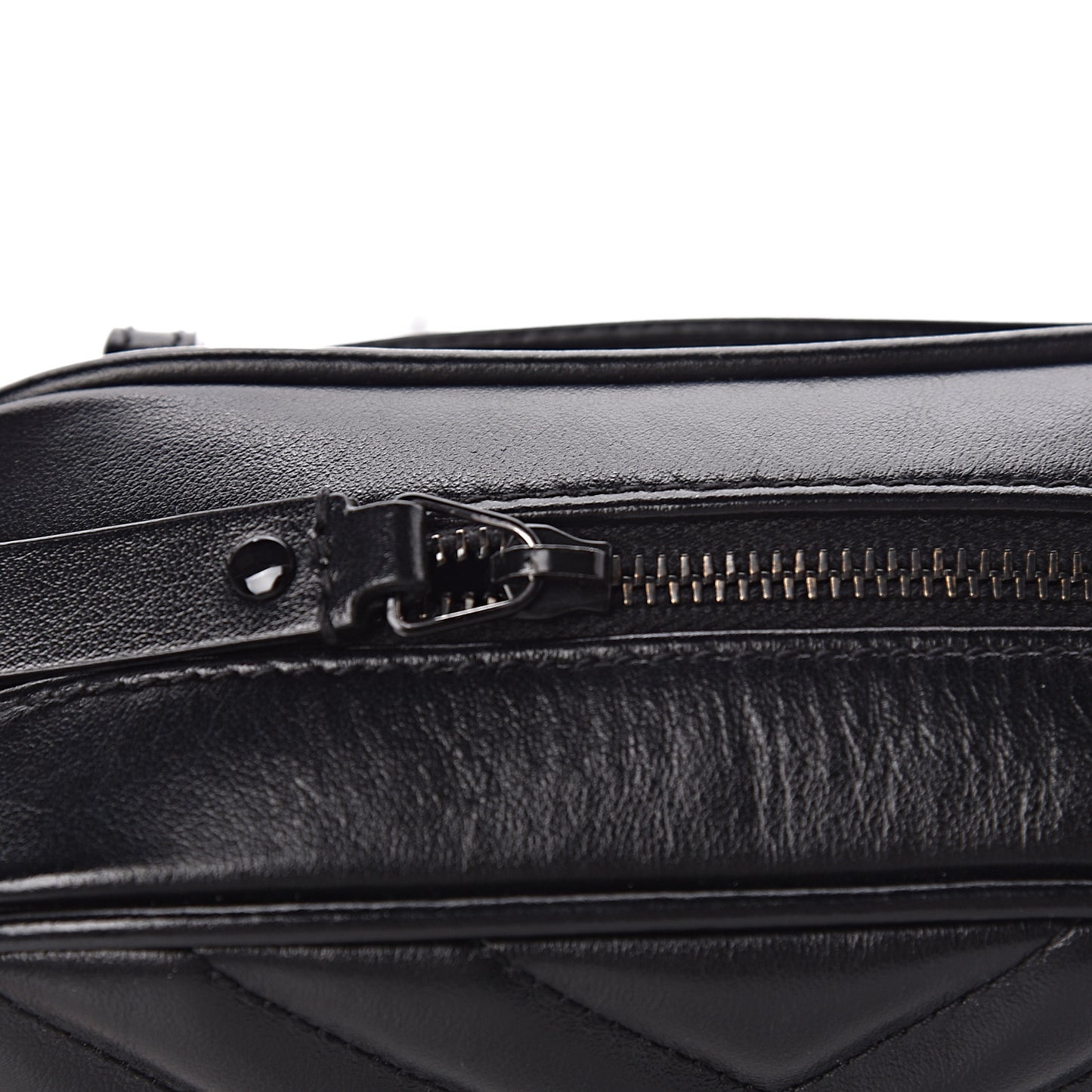 Calfskin Matelasse Monogram Lou Belt Bag Black
