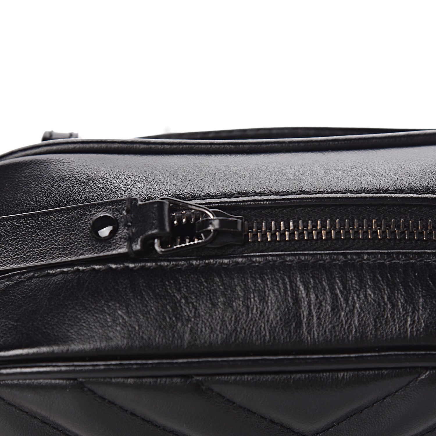 Saint Laurent Calfskin Matelasse Monogram Lou Belt Bag Black 9 of 10