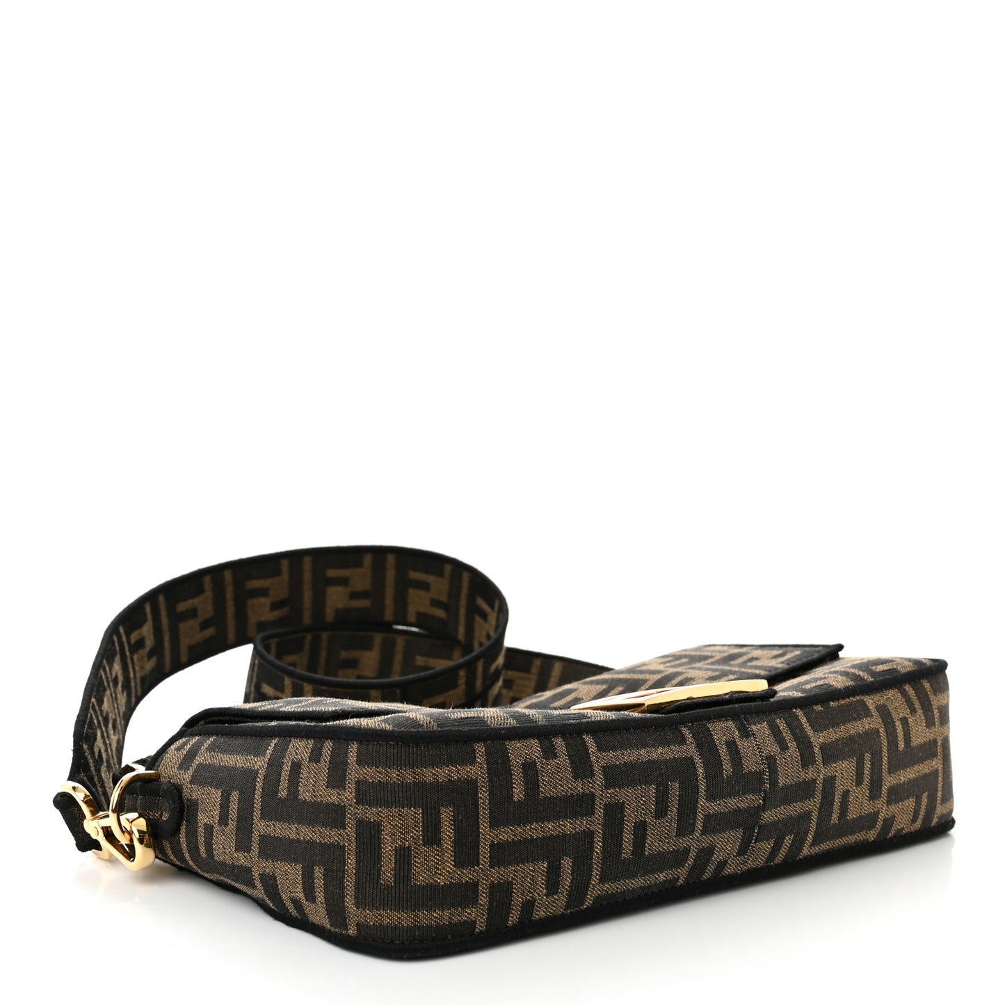 Fabric Jacquard FF 1974 Medium Baguette Tobacco Moro Black