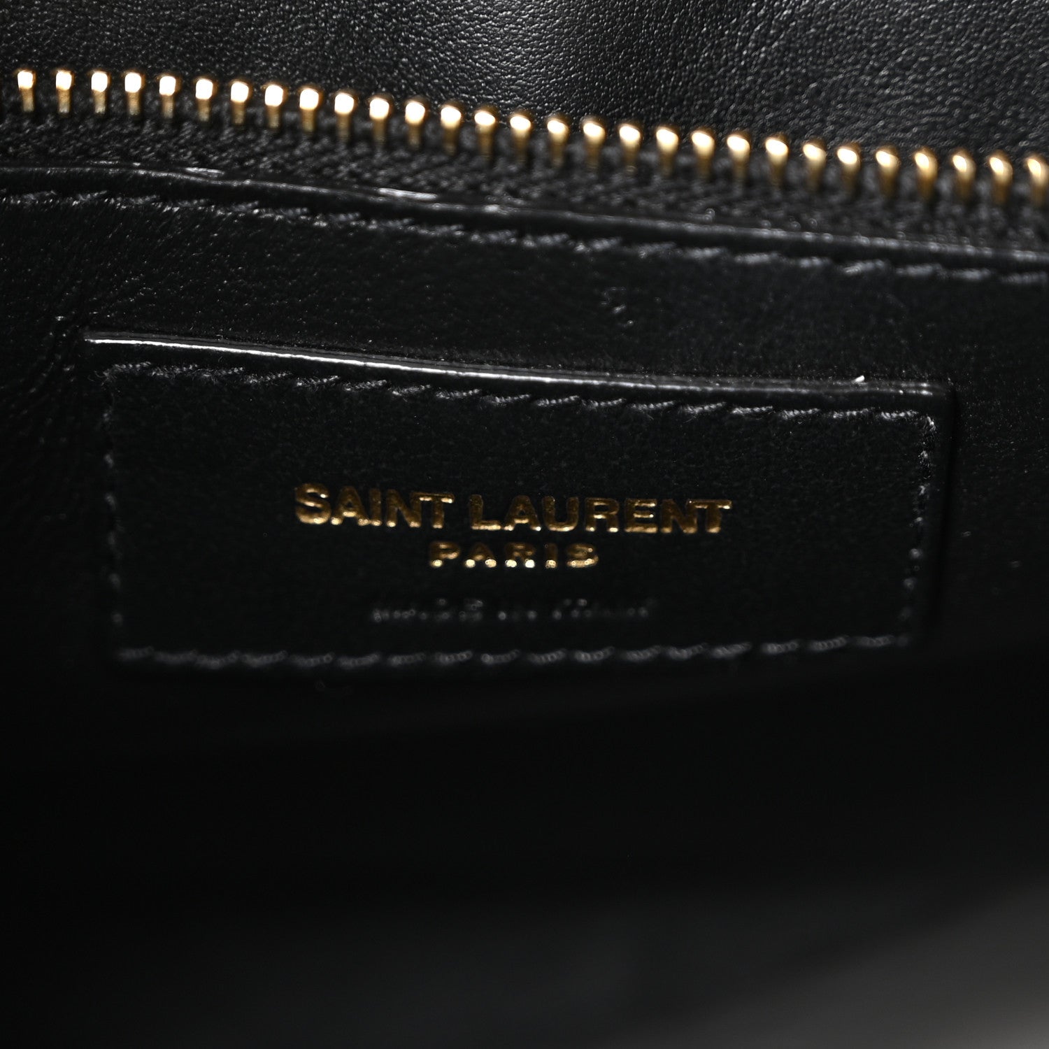 Saint Laurent Shiny Calfskin Crocodile Embossed Le Fermoir Top Handle Bag Black 6 of 10