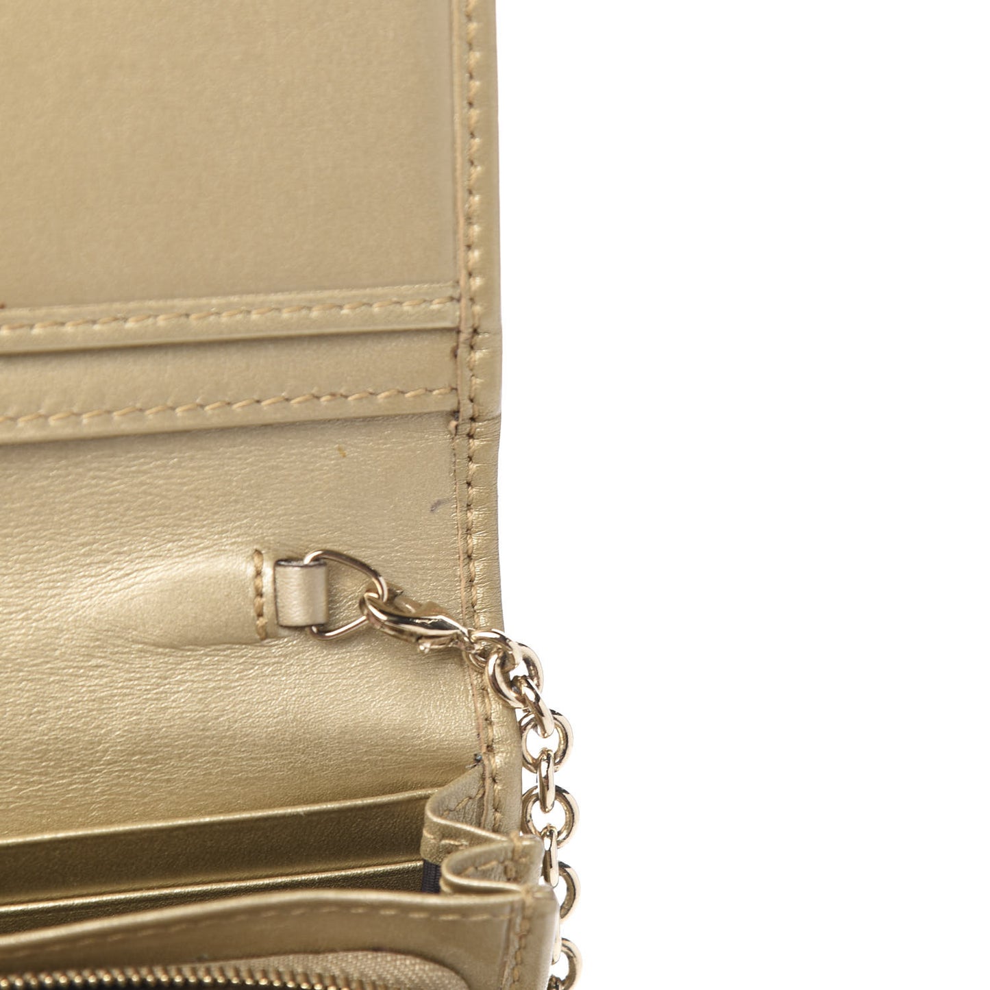 Imprime Monogram GG Pierce Chain Clutch Wallet Champagne