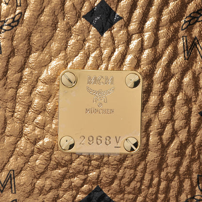 MCM Metallic Visetos Small Stark Backpack Gold 10 of 10