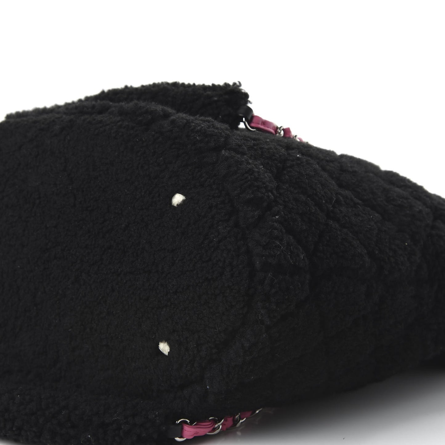 Shearling Sheepskin Large Coco Neige Tote Black