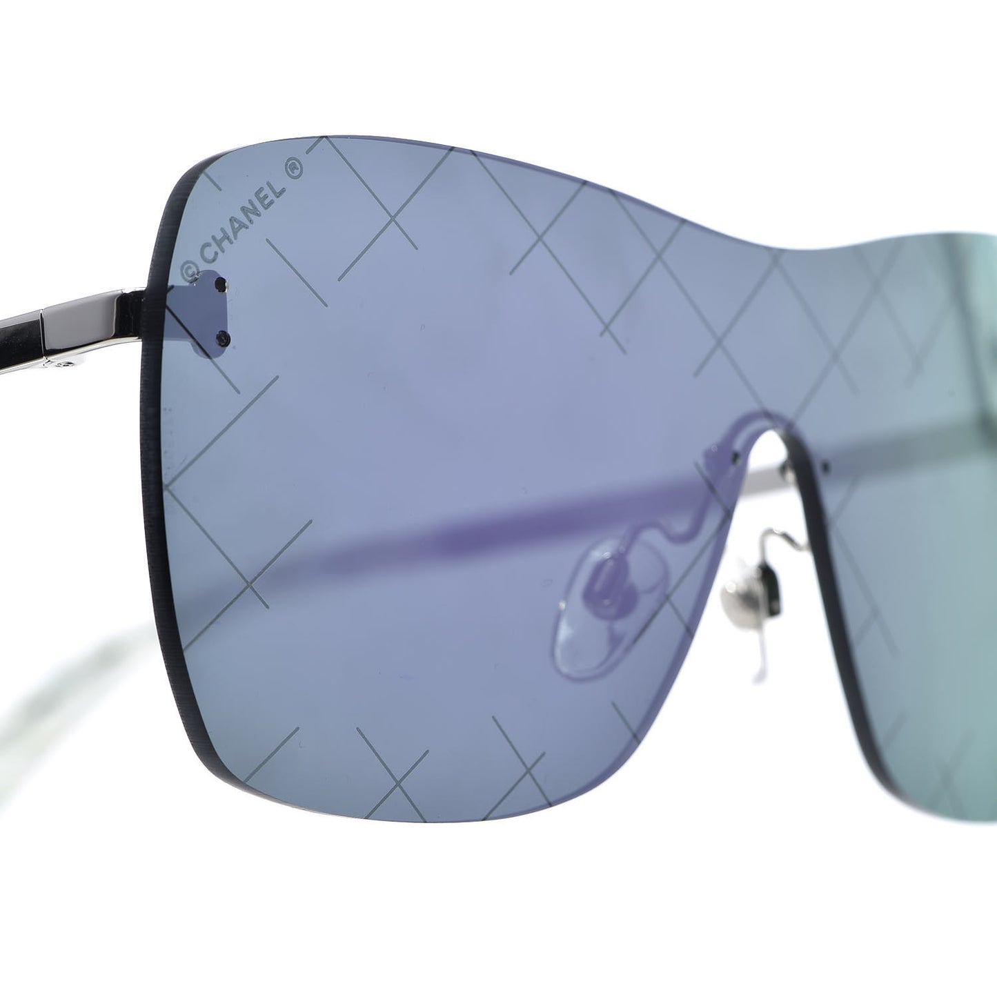 Shield Runway Sunglasses 4215 Silver Purple