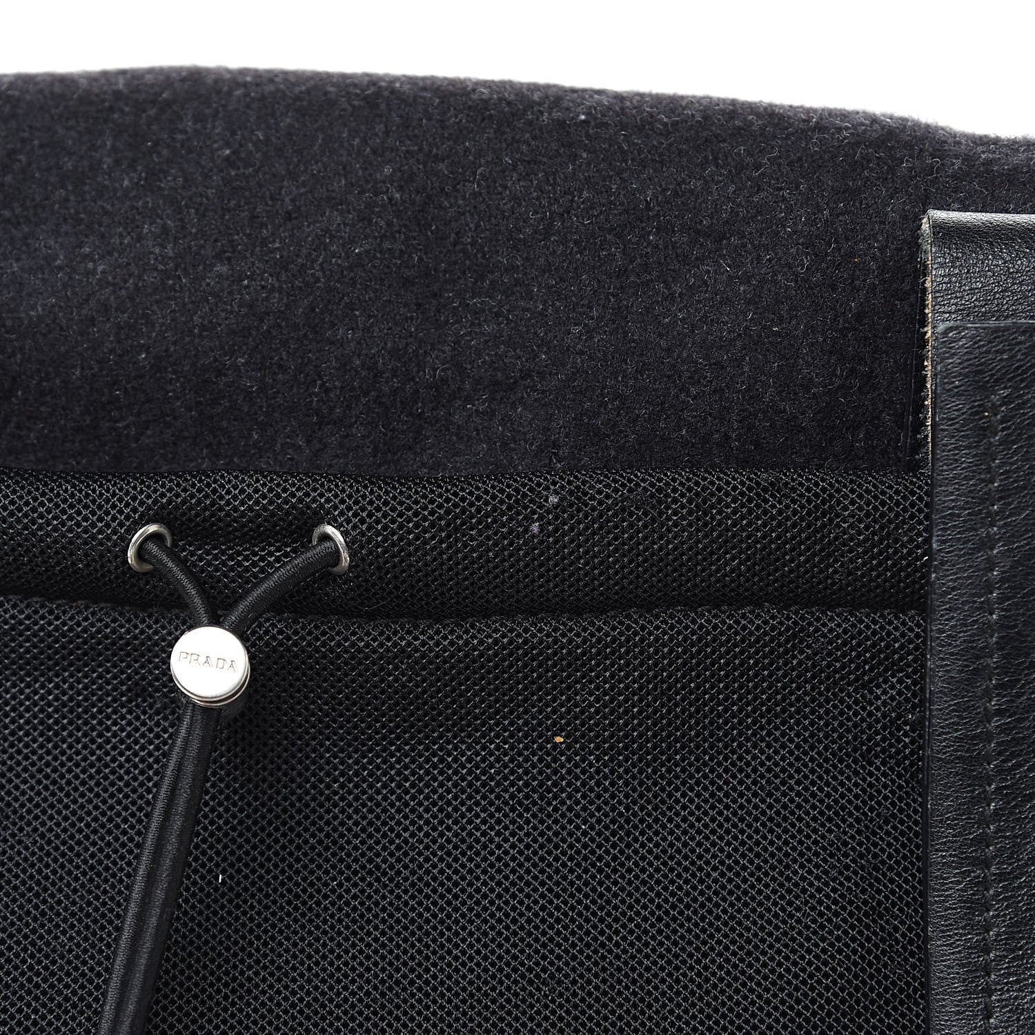 Prada Wool Messenger Satchel Black 14 of 15