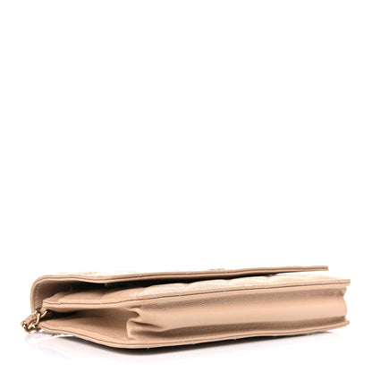 Chanel Caviar Quilted Wallet On Chain WOC Beige 4 of 12