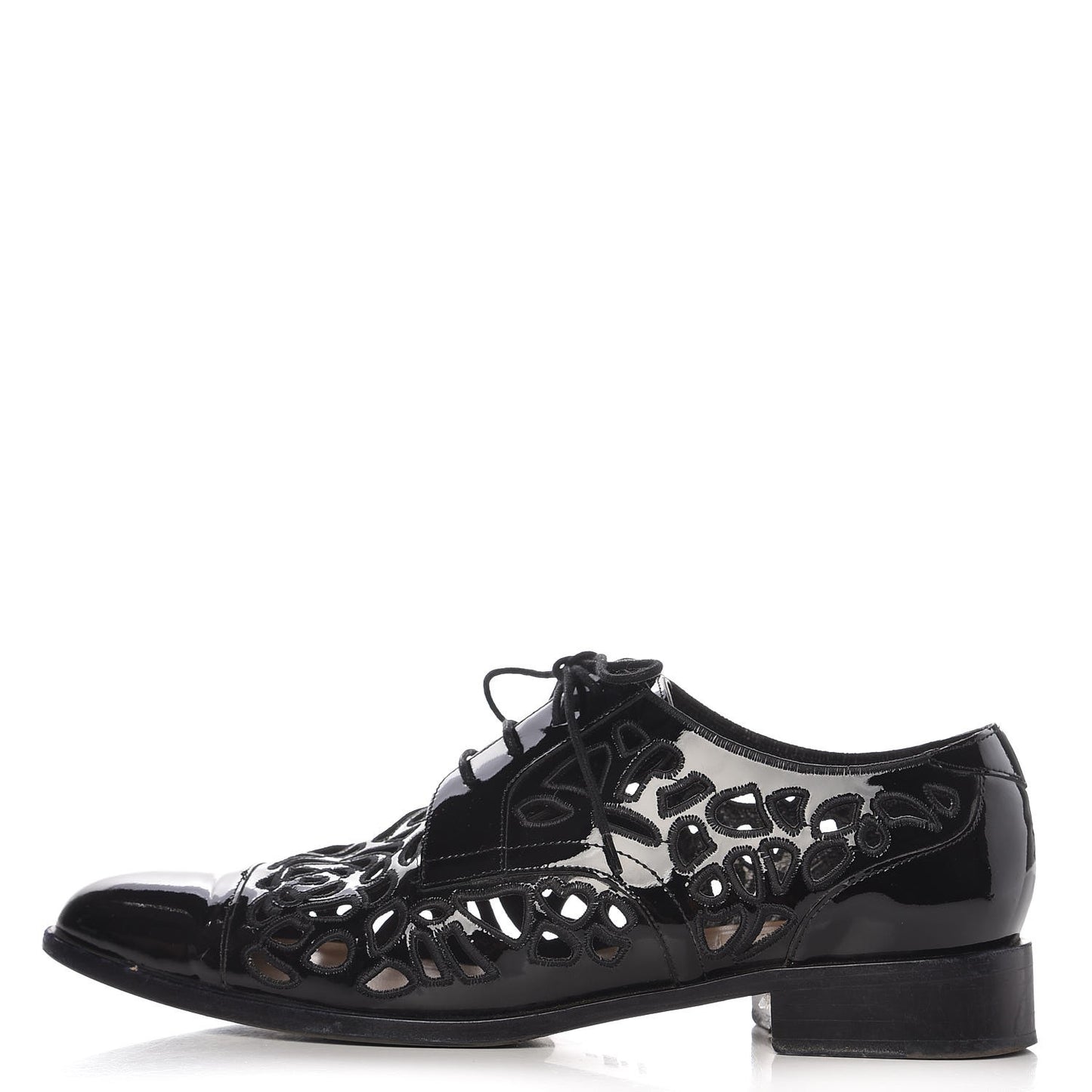Patent Cut Out Oxfords 39 Black