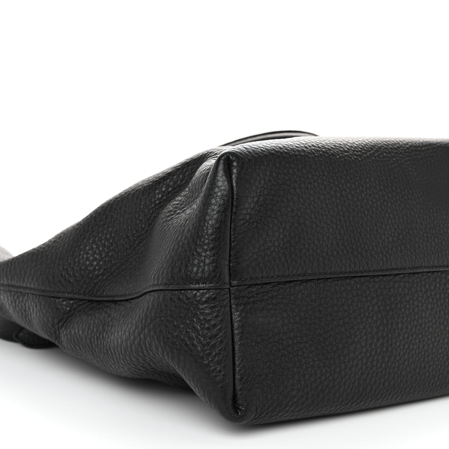 Vitello Daino Shopping Tote Black
